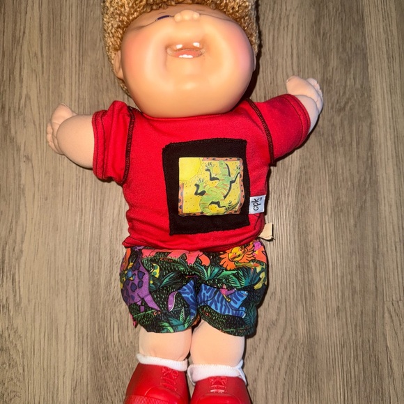 Cabbage Patch Kids Other - Vibrant Red Outfit Doll‎ with Patterned Shorts